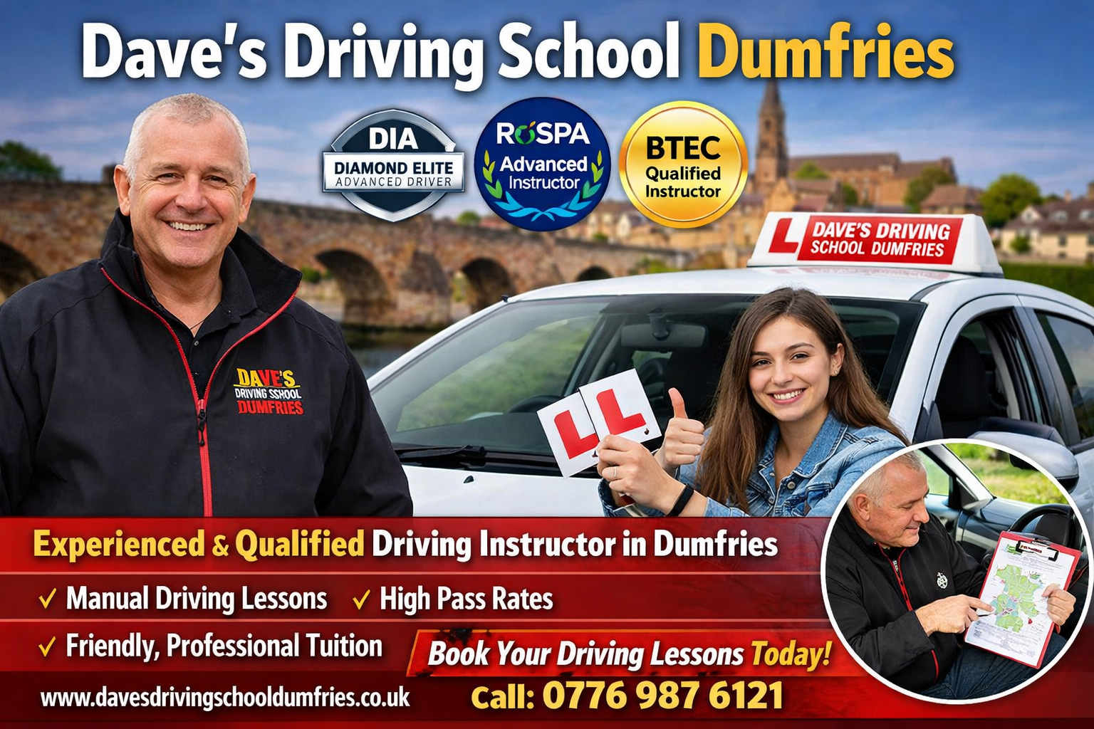 Manual driving lesson Dumfries